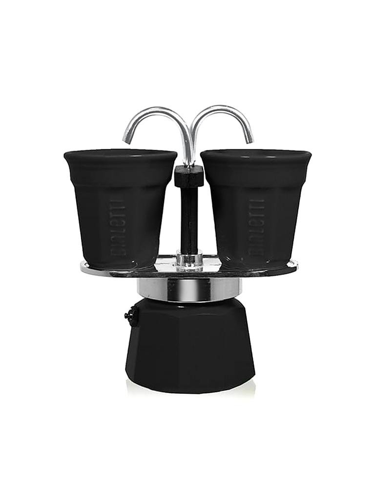 BIALETTI | Mini-Express (2 Tassen) mit 2 Becher (Schwarz) | schwarz