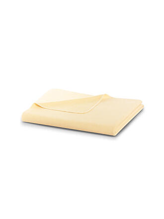 BIEDERLACK | Wohndecke Plaid 150x200cm OVERLOCK-STICH Pearl Yellow