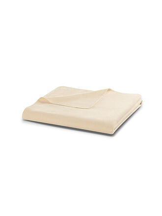BIEDERLACK | Wohndecke Plaid 150x200cm OVERLOCK-STICH Pearl Oatmeal