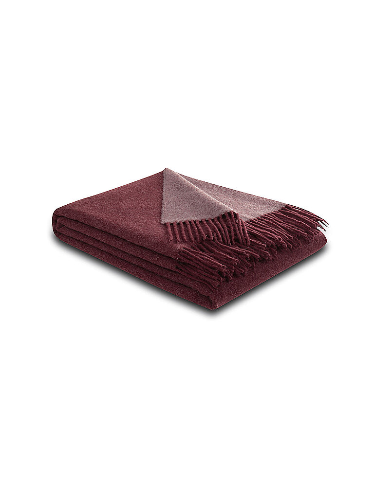 BIEDERLACK Kaschmirplaid 130x170cm Bordeaux Parfait dunkelrot baby 2