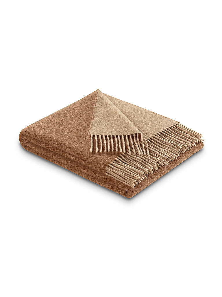 BIEDERLACK Tagesdecke PLAID CASHMERE 130x170cm Camel Beige camel