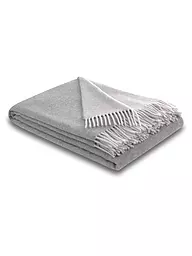 BIEDERLACK | Wohndecke Plaid CASHMERE 130x170cm Rose / Ecru | hellgrau