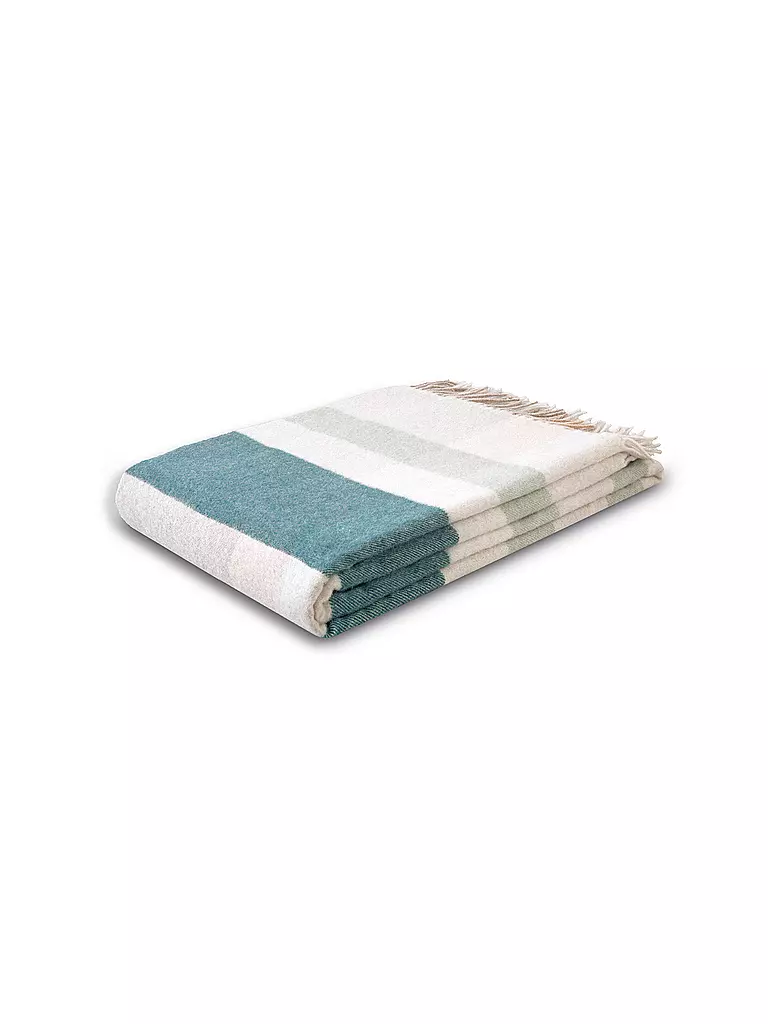 BIEDERLACK | Tagesdecke - Plaid 150x200cm Teal-Charming  | beige