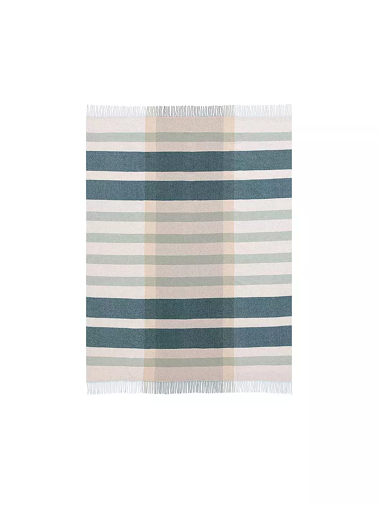 BIEDERLACK | Tagesdecke - Plaid 150x200cm Teal-Charming  | beige
