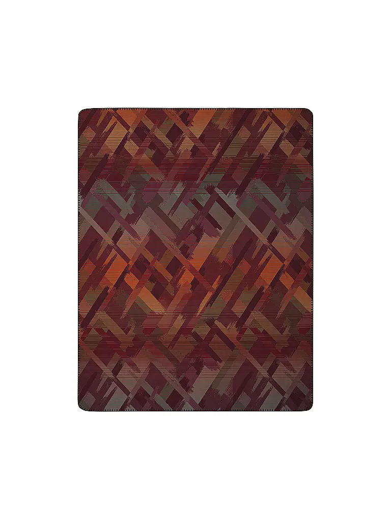 BIEDERLACK | Wohndecke - Plaid 150x200cm RUBY PASSION Garnet Glow  | dunkelrot