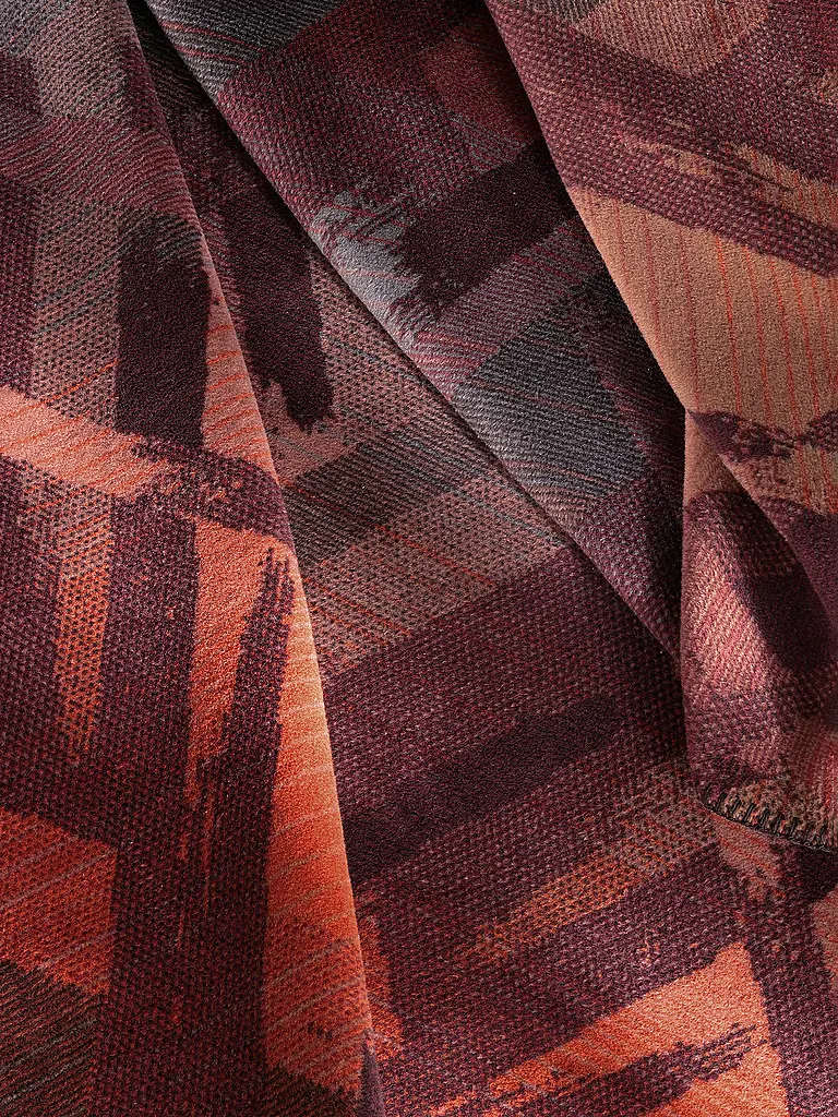 BIEDERLACK | Wohndecke - Plaid 150x200cm RUBY PASSION Garnet Glow  | dunkelrot