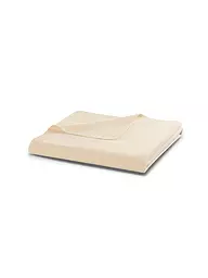 BIEDERLACK | Wohndecke Plaid 150x200cm OVERLOCK-STICH Pearl Yellow | beige
