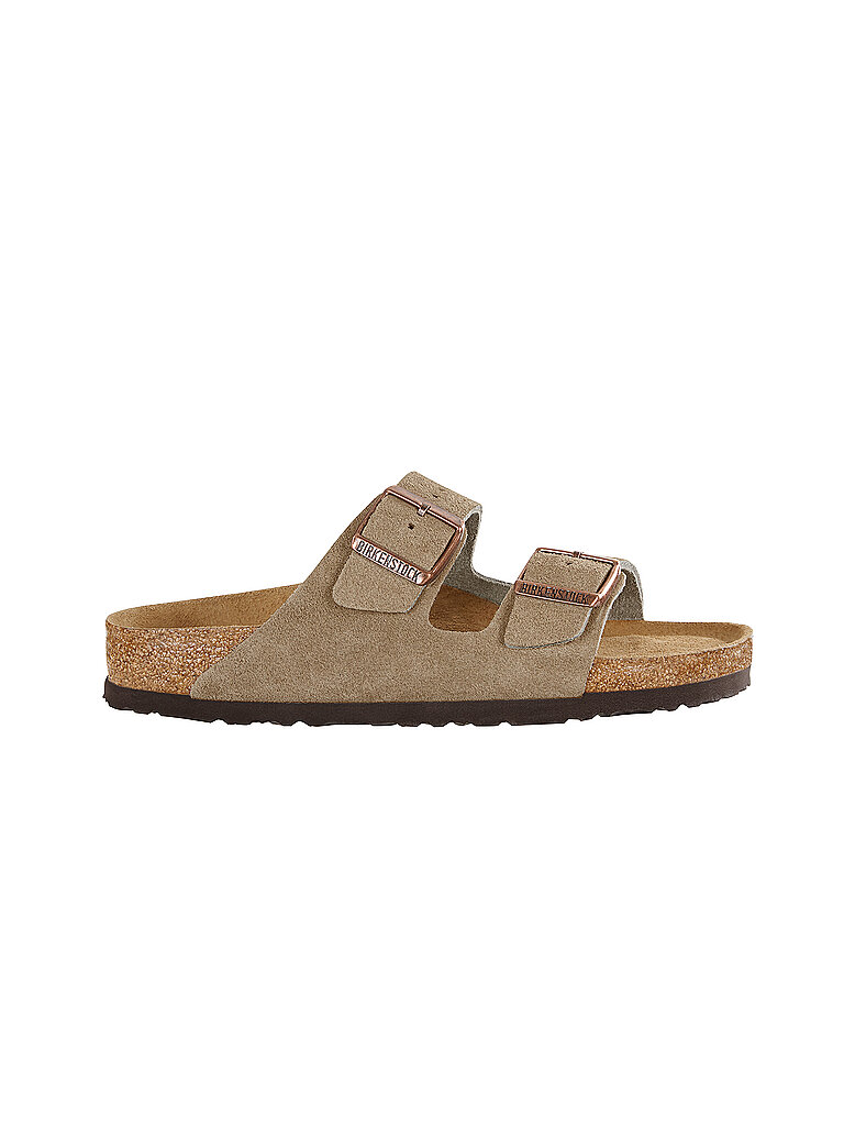 Birkenstock pour femme. 951303 Sandales en cuir Arizona taupe (39), Plat, Aucun, Casuel