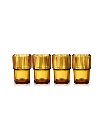 BITZ | Trinkglas KUSINTHA 4er Set 380ml Amber
