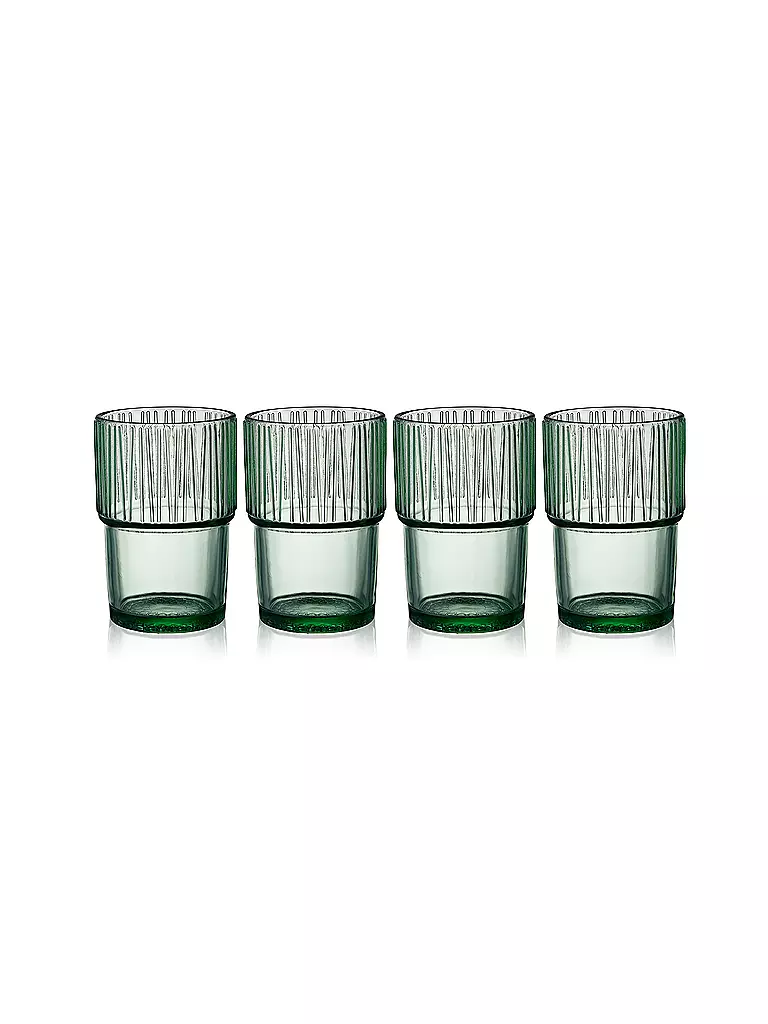 BITZ | Trinkglas KUSINTHA 4er Set 380ml Gruen | hellgrün