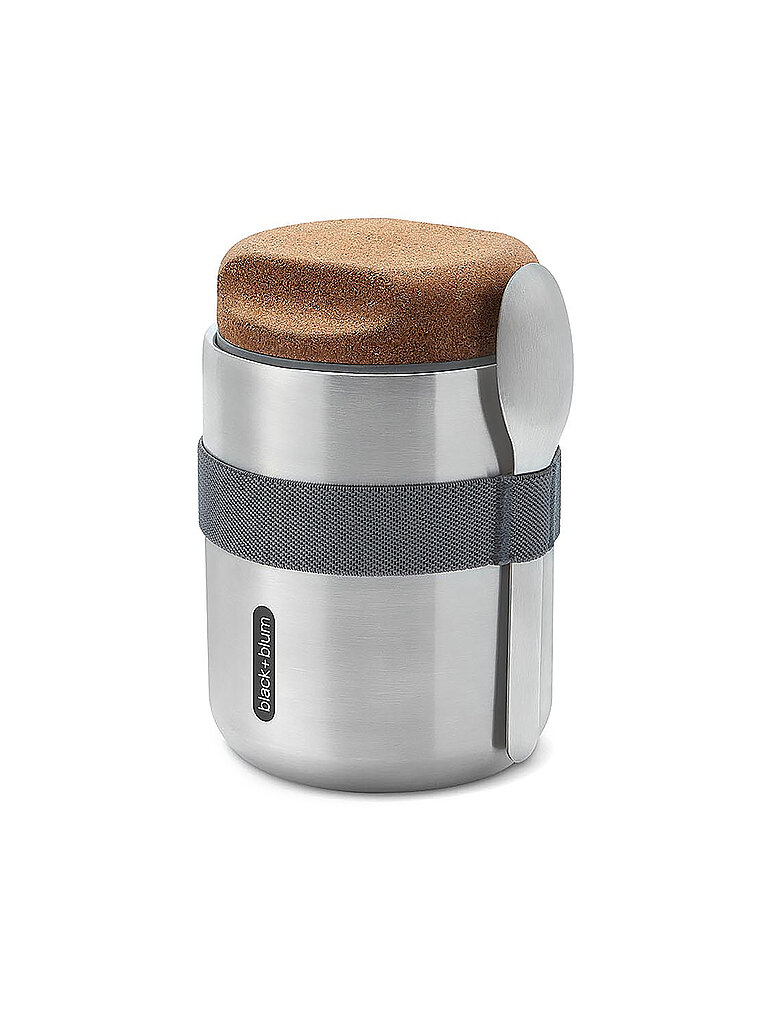 BLACK+BLUM Thermobecher 550ml Edelstahl / Schwarz silber