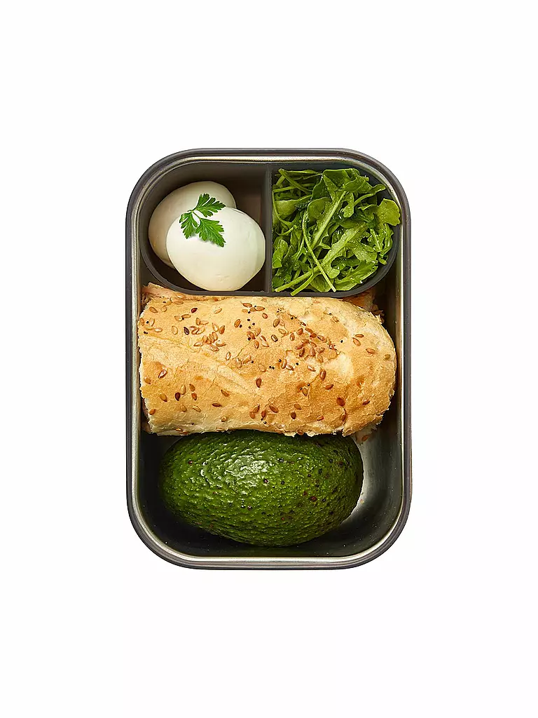 BLACK+BLUM | Frischhaltedose - Lunchbox gross 19x13,5cm Ozean/Edelstahl | olive