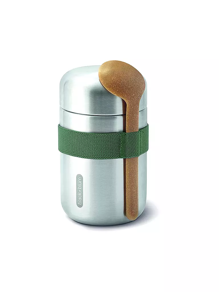 BLACK+BLUM | Thermosbehälter - Food Flask 400ml Olive/Edelstahl | olive