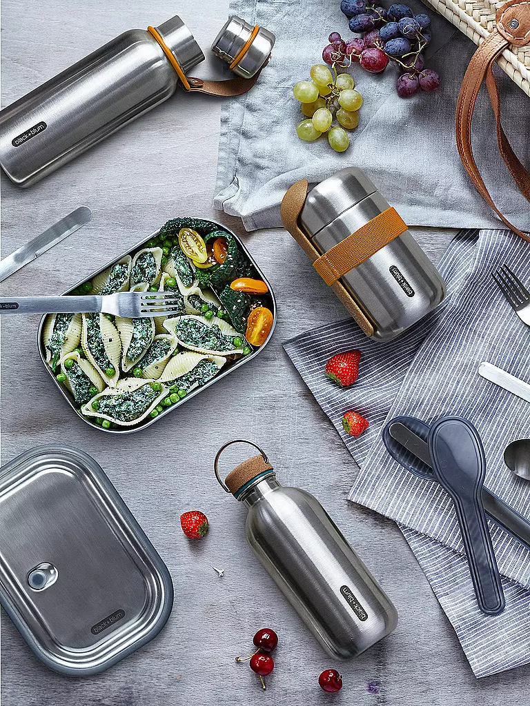 BLACK+BLUM | Thermosbehälter - Food Flask 400ml Orange/Edelstahl | orange