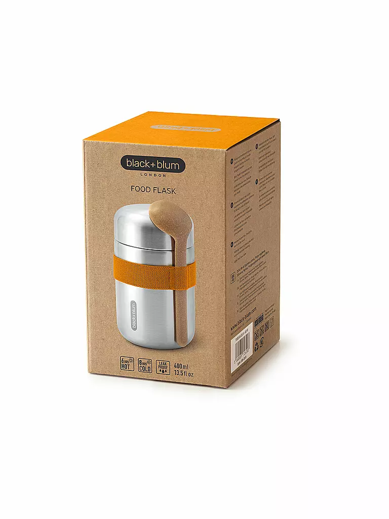 BLACK+BLUM | Thermosbehälter - Food Flask 400ml Orange/Edelstahl | orange