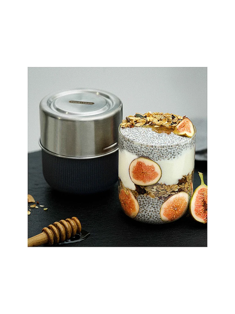 BLACK+BLUM Lunchschale - Lunchpot 450ml Schiefer/Glas grau baby 2