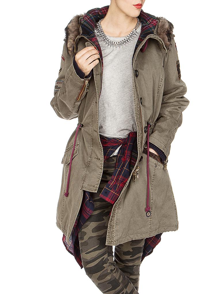 BLONDE NO.8 | Parka mit Patches Fakefur | 
