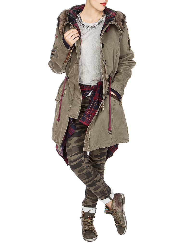 BLONDE NO.8 | Parka mit Patches Fakefur | 