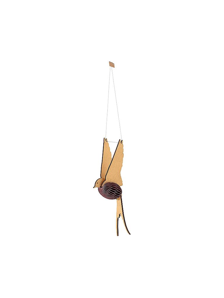 BLOOMINGVILLE | Weihnachts Ornament Vogel Papier 19cm | beige