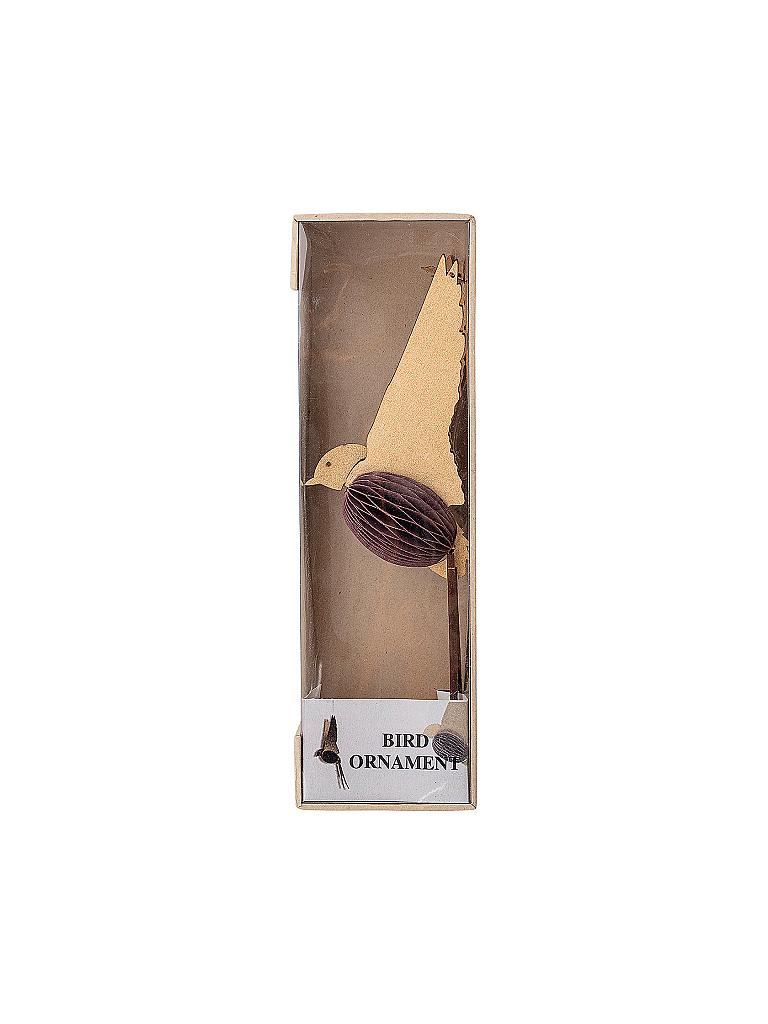 BLOOMINGVILLE | Weihnachts Ornament Vogel Papier 19cm | beige