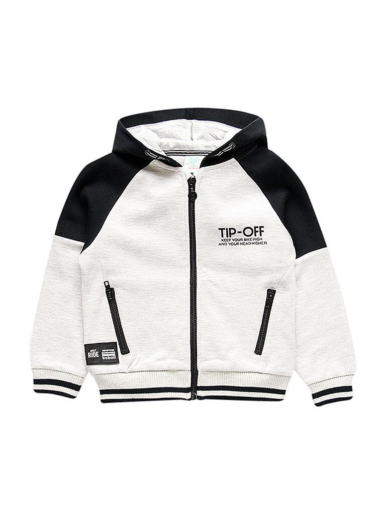 BOBOLI Jungen Kapuzensweatjacke grau | 122