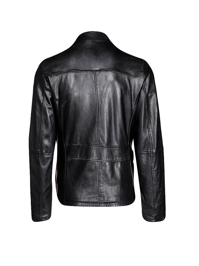 BOSS ORANGE | Lederjacke "Jerian" | schwarz
