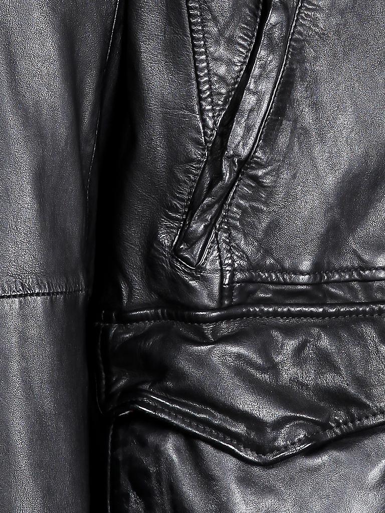 BOSS ORANGE | Lederjacke "Jerian" | schwarz
