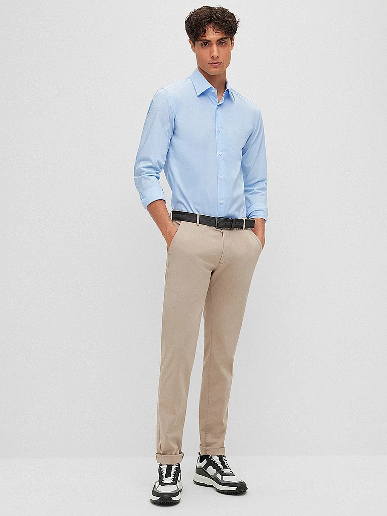 Boss H-Hank Kent Langarmhemd Hellblau 37 2