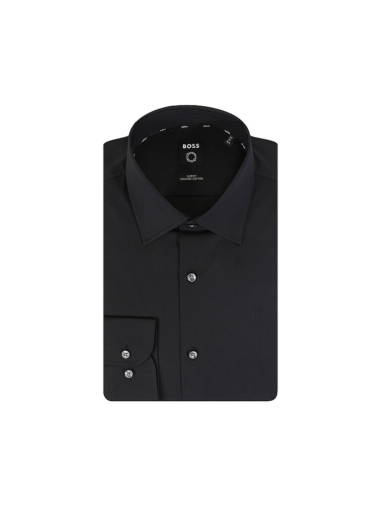 BOSS Hemd Slim Fit Hank schwarz