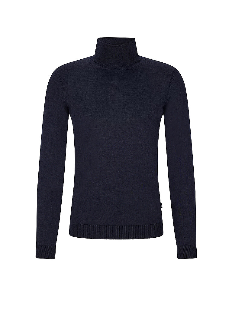BOSS Rollkragenpullover Slim Fit MUSSO dunkelblau