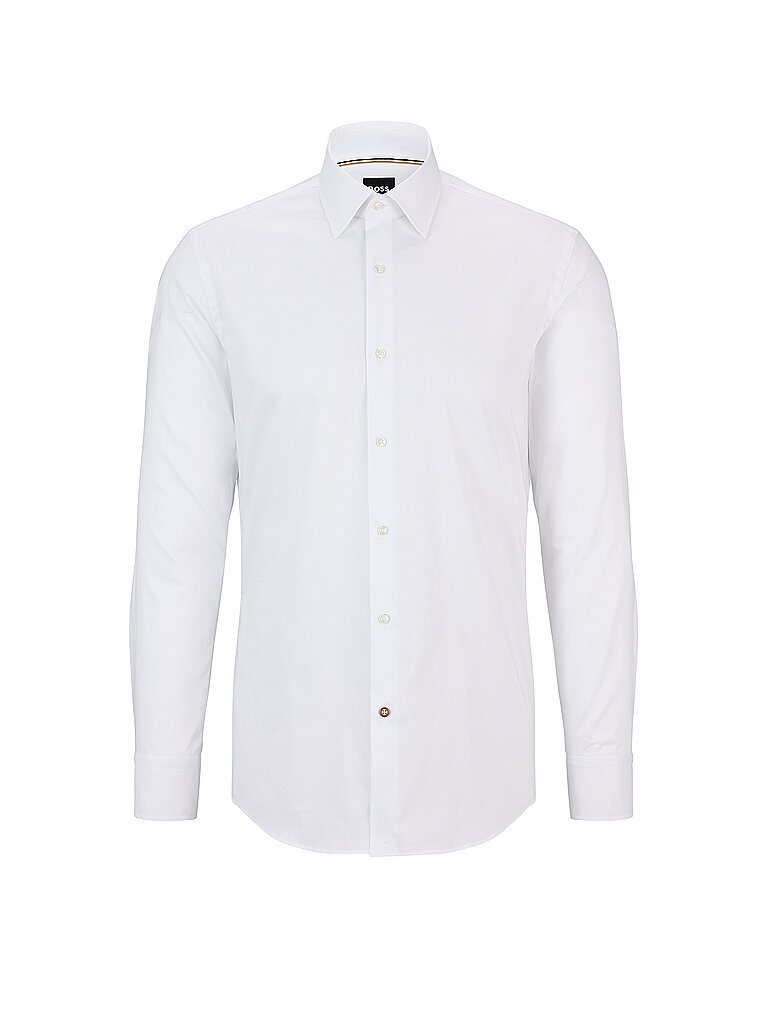 BOSS Hemd Slim Fit H-HANK weiss