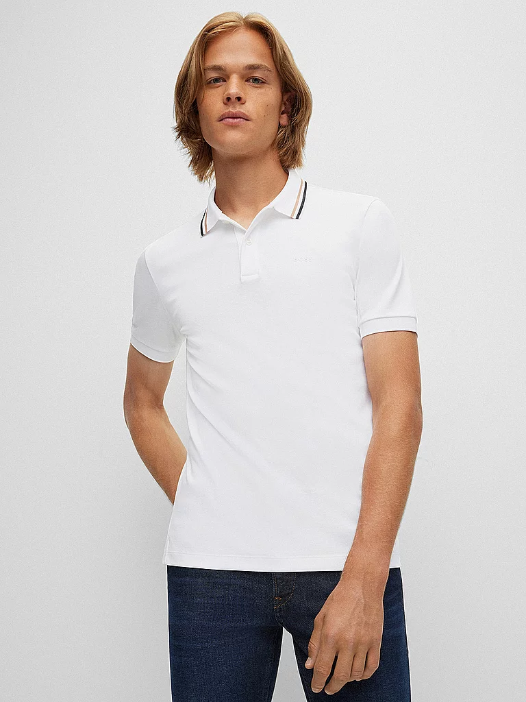 Boss Polo à Manches Courtes Penrose 38 White L Homme 4