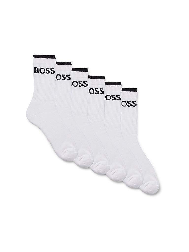 Socken 6er Pkg. white weiss herren