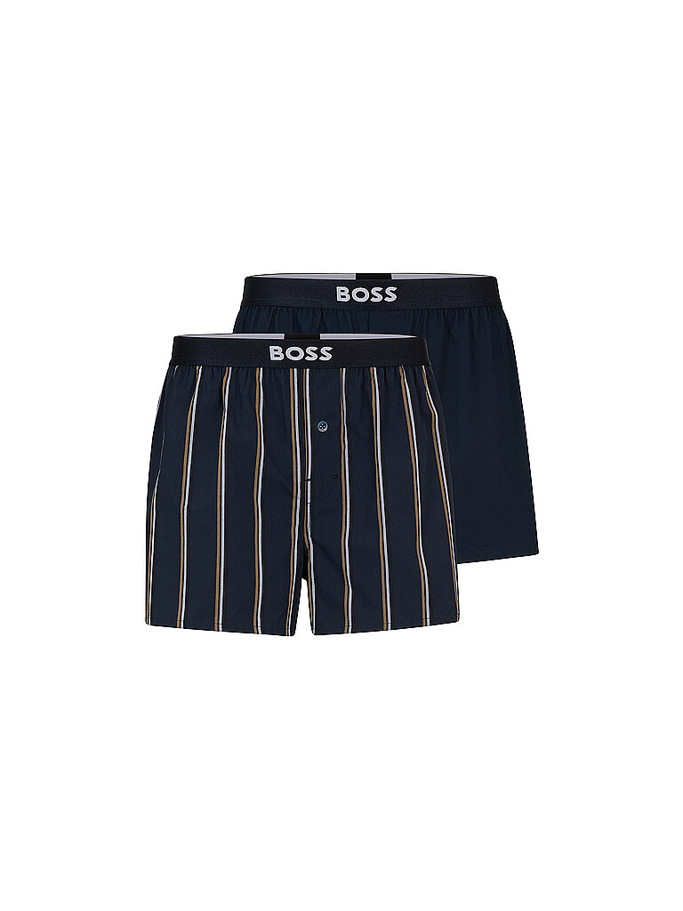 Boxershorts 2er Pkg. open blue blau XXL herren