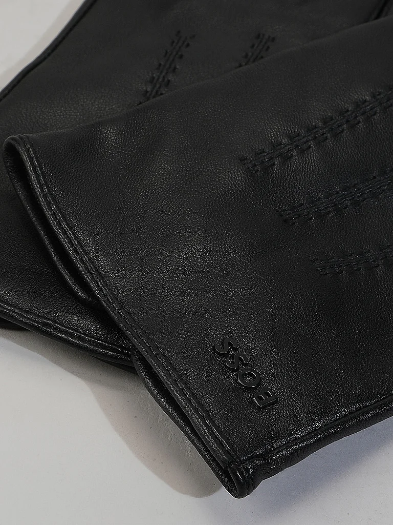 BOSS Lederhandschuhe  HAINZ schwarz | 10