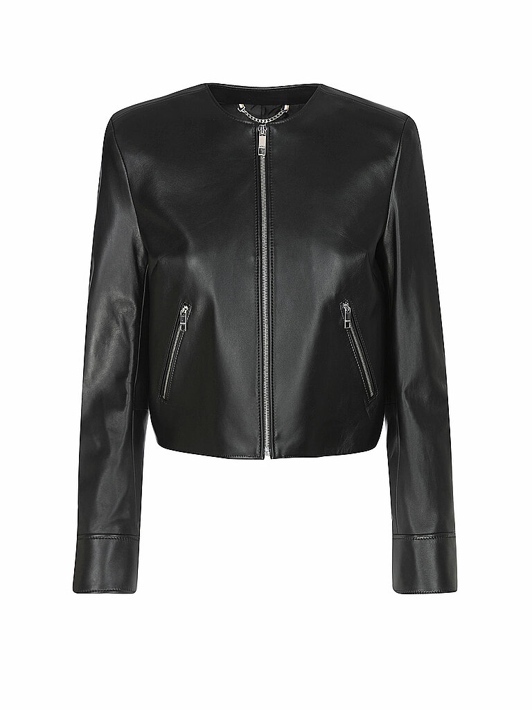 BOSS Lederjacke SADENITA schwarz