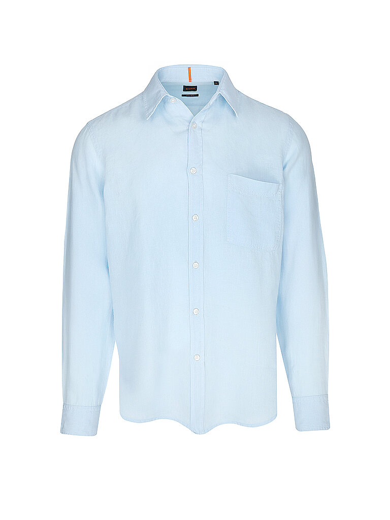 BOSS Leinenhemd Regular Fit RELEGANT hellblau