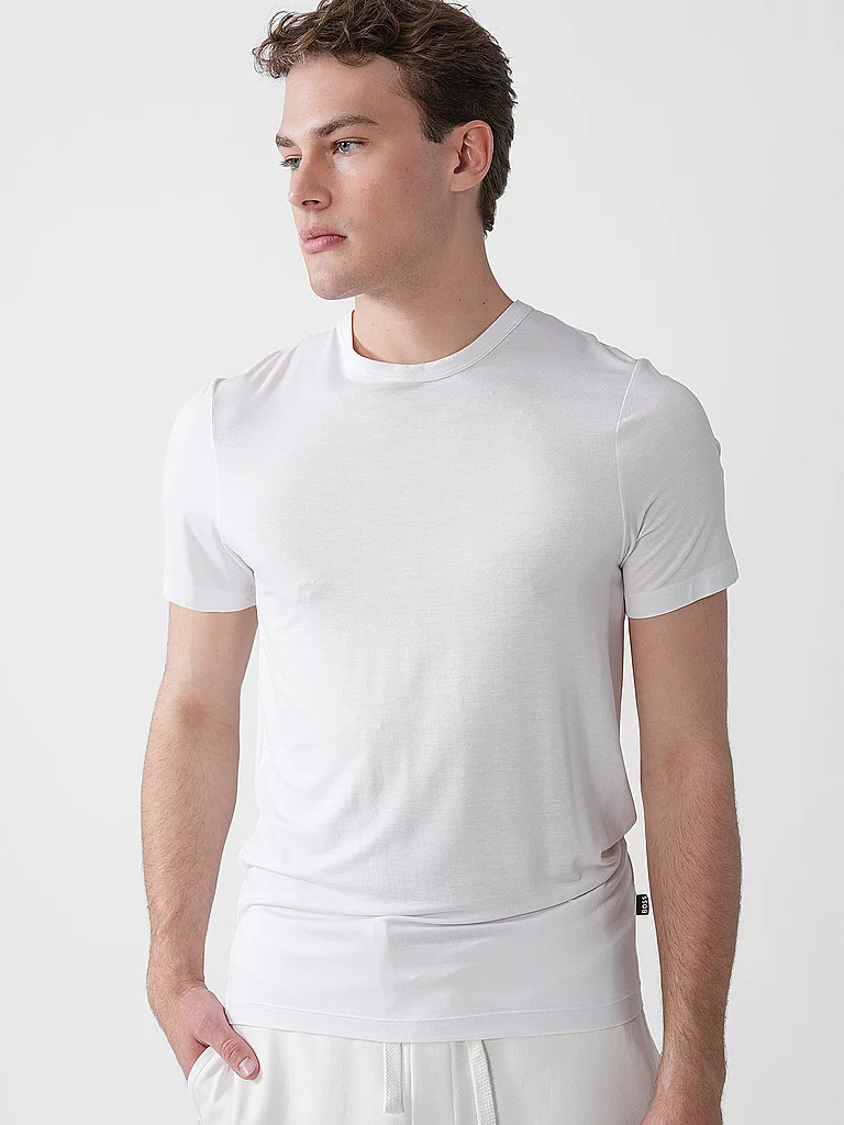 BOSS 3P Bamboo RN T-Shirt Weiß Bambus Medium Herren