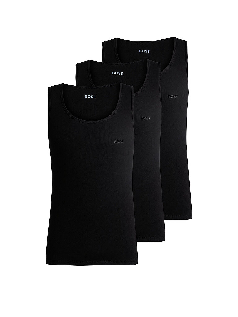BOSS Tanktop 3er Pkg. black schwarz