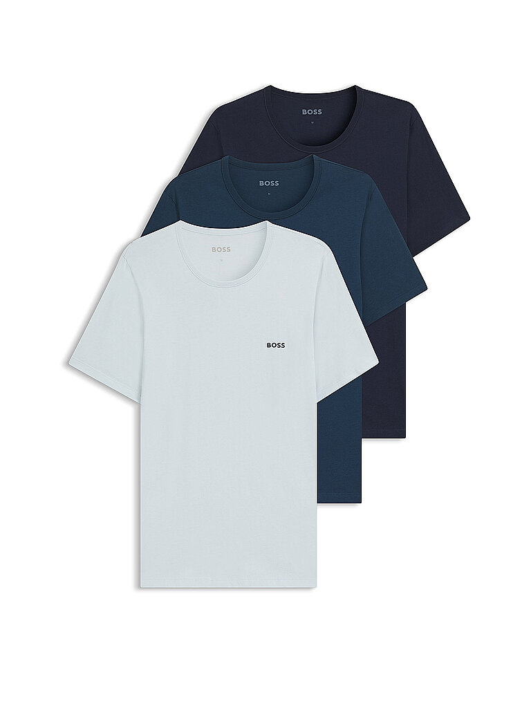 T-Shirt 3er Pkg. blau S herren