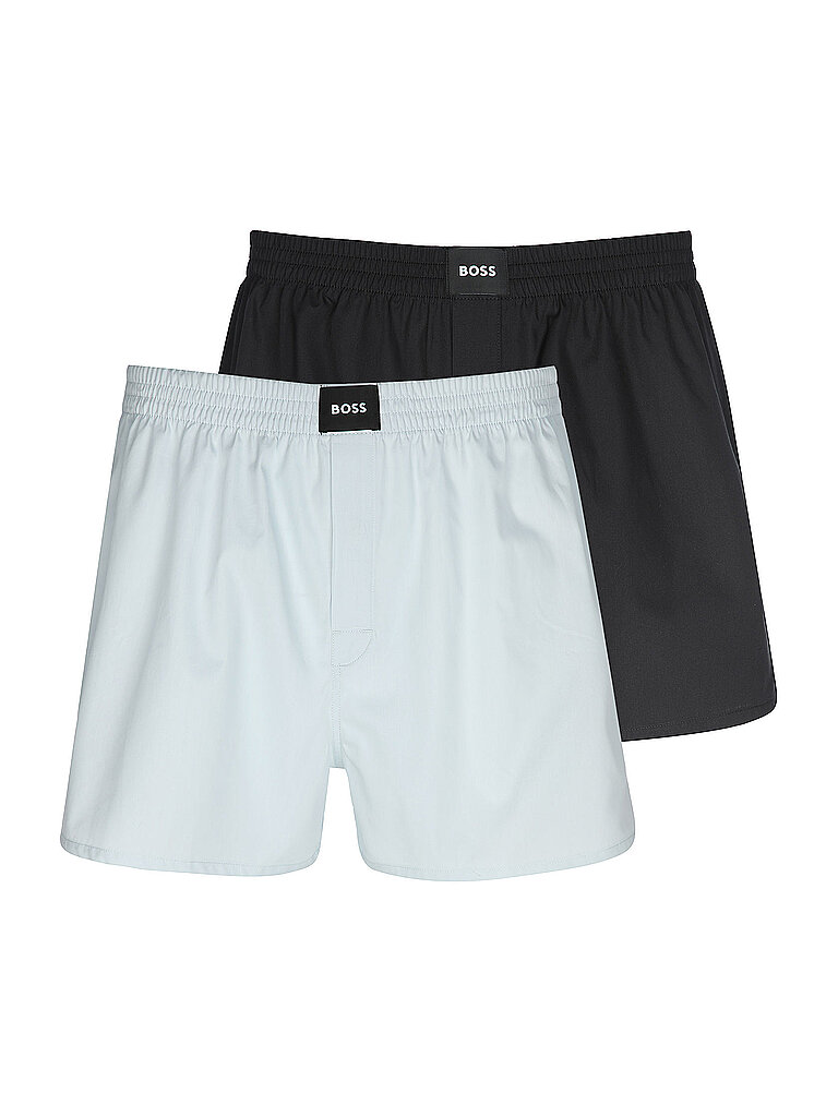 Boxershorts 2er Pkg. open blue weiss XL herren