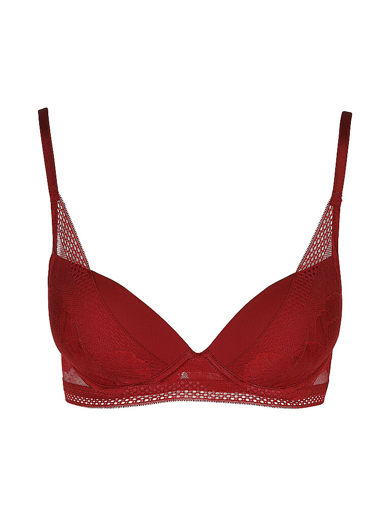 BOSS BH mit Bügel HALF PAD_PEONY LACE dark red dunkelrot | 80B