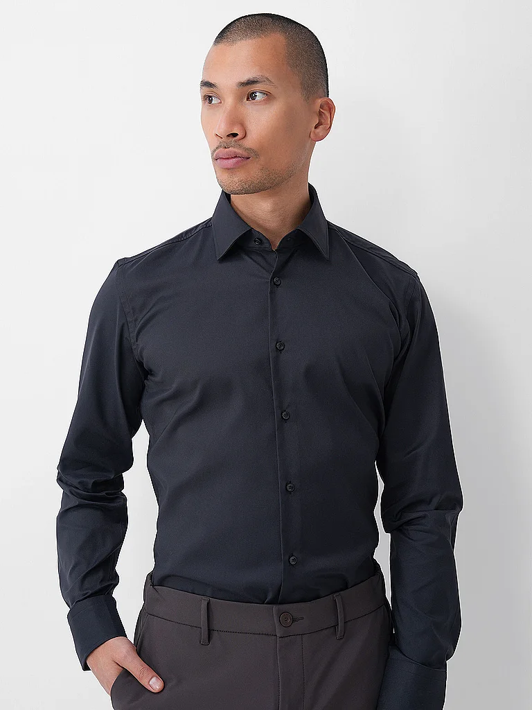 Boss Hank Kent C1 222 Long Sleeve Shirt Black 39 2