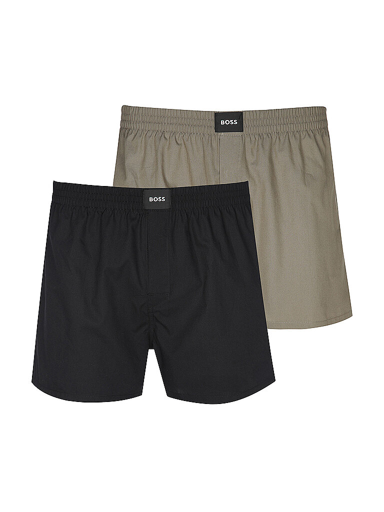 Boxershorts 2er Pkg. open brown hellbraun M herren