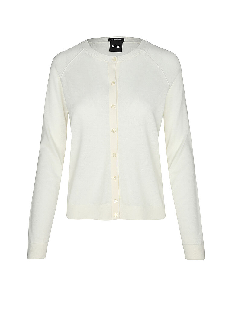 BOSS Strickjacke FONAMI weiss