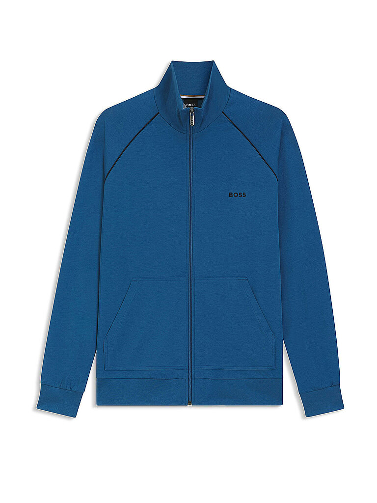BOSS Loungewear Jacke blau