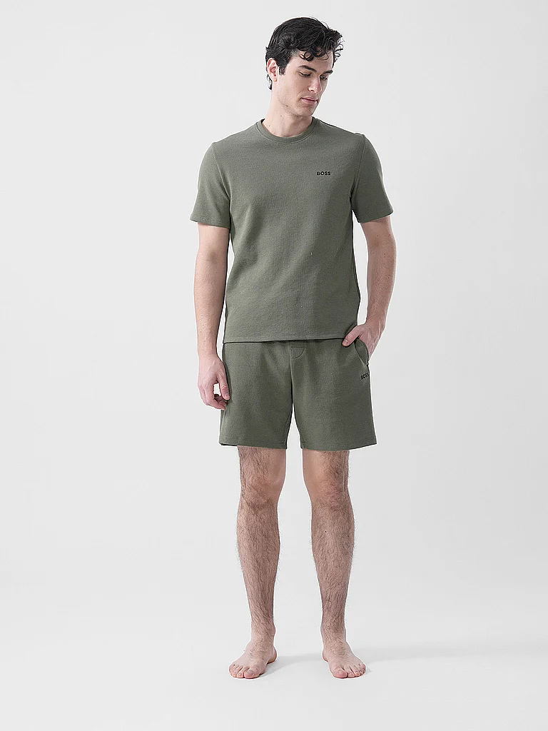 BOSS Waffle T-Shirt Women's Top Green S 2