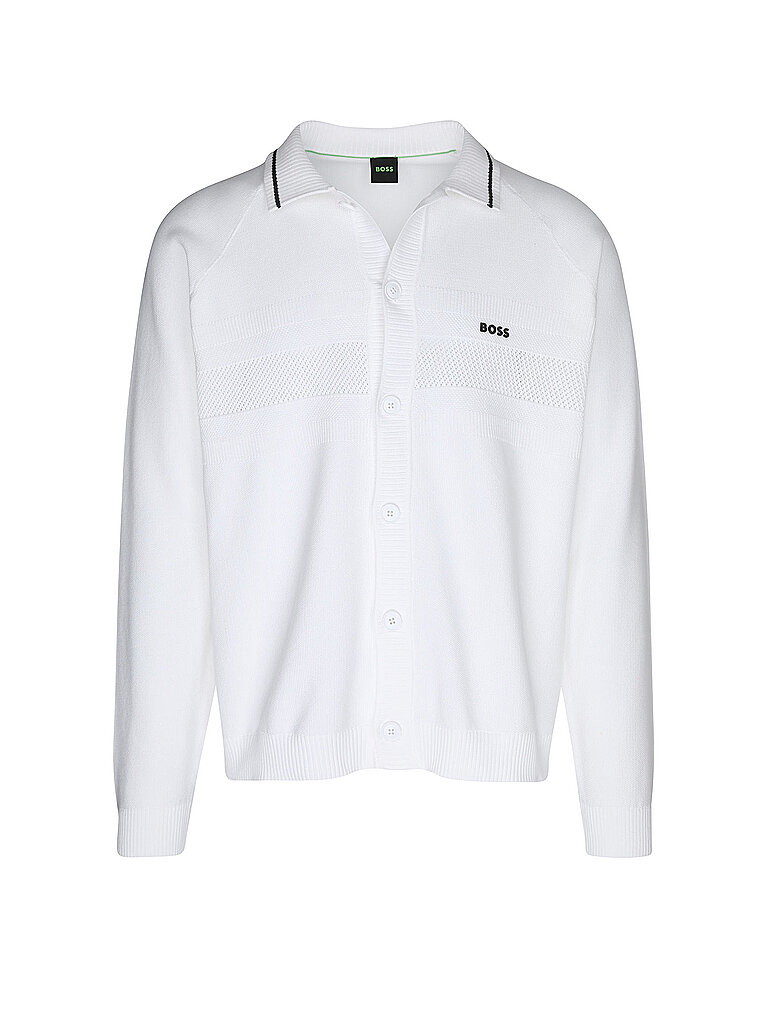 Boss Strickjacke weiss S herren