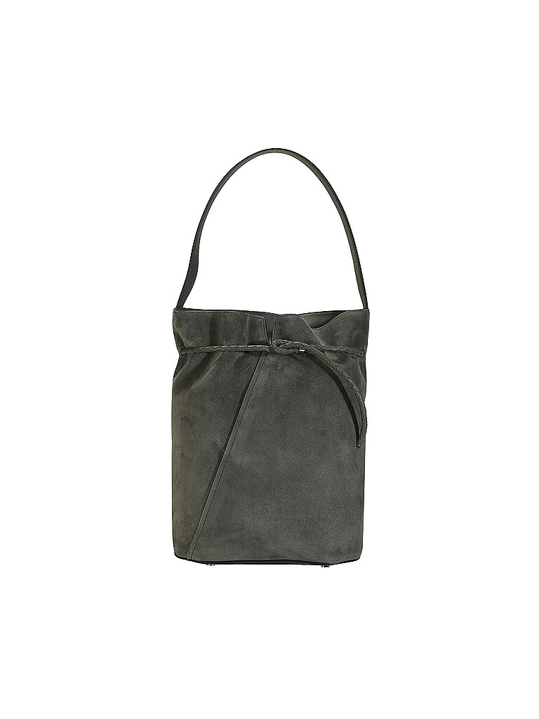 BOSS Ledertasche - Bucket Bag  grün