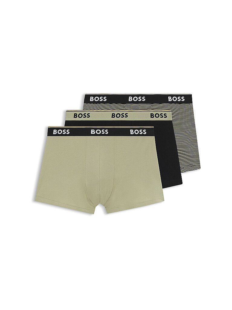 Pants 3er Pkg. open green olive M herren